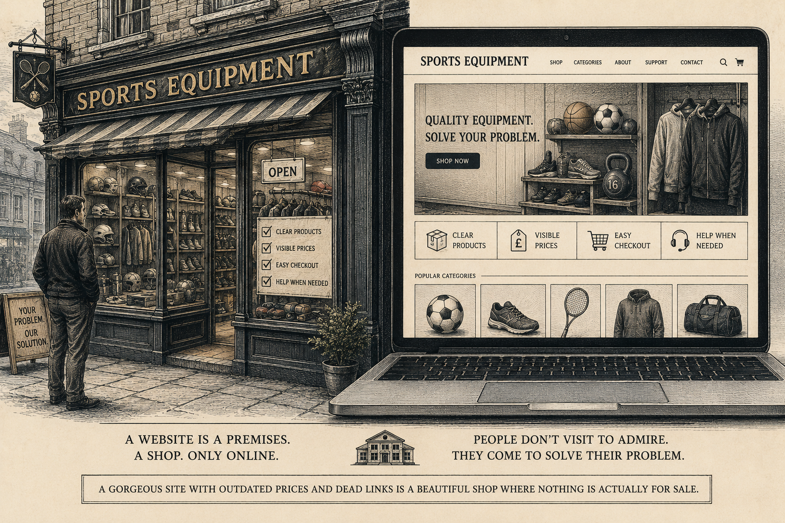 Your website is a shop, not a poster